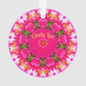 CINDY LOU ~ ROOS LOVER ~ 0rnament ~ acryl ~ Ornament (achterkant)