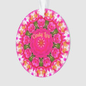 CINDY LOU ~ ROOS LOVER ~ 0rnament ~ acryl ~ Ornament (voorkant)