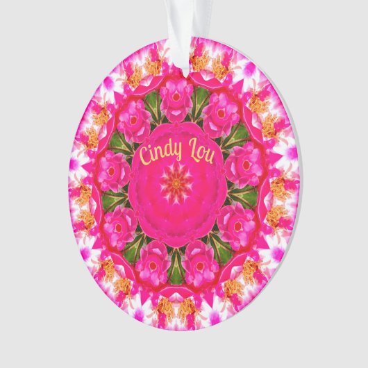 CINDY LOU ~ ROOS LOVER ~ 0rnament ~ acryl ~ Ornament (voorkant)