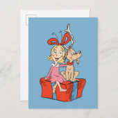 Cindy Lou Who and Max on a Present Briefkaart (Voorkant / Achterkant)