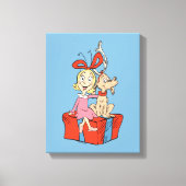 Cindy Lou Who and Max on a Present Canvas Afdruk (Voorkant)