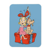 Cindy Lou Who and Max on a Present Magneet (Verticaal)