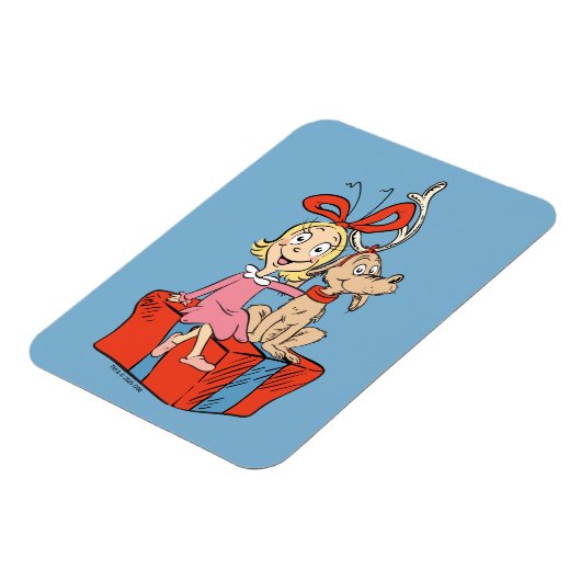 Cindy Lou Who and Max on a Present Magneet (Linkerzijde)
