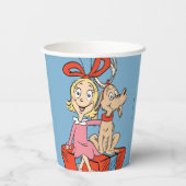 Cindy Lou Who and Max on a Present Papieren Bekers (Achterkant)