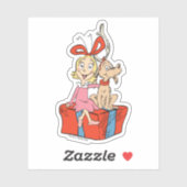 Cindy Lou Who and Max on a Present Sticker (Vel)
