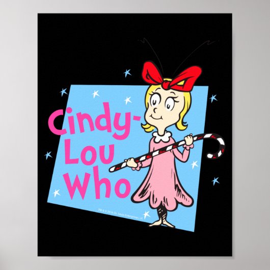 Cindy Lou Who Candy Cane  Poster (Voorkant)