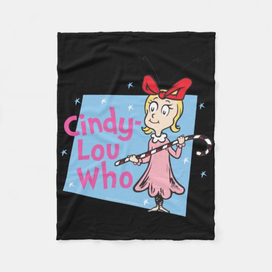 Cindy Lou Who Candy Cane T Shirt  Fleece Deken (Voorkant)