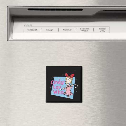 Cindy Lou Who Candy Cane T Shirt  Magneet (Insitu (Vaatwasser))