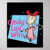 Cindy Lou Who Candy Cane T Shirt  Poster (Voorkant)