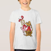 Cindy Lou Who en Max de Hond Tri-Blend Shirt (Voorkant)