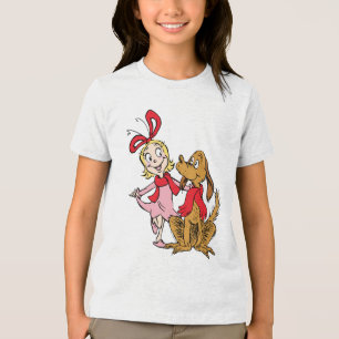 Cindy Lou Who en Max de Hond Tri-Blend Shirt