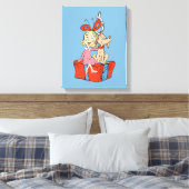 Cindy Lou Who en Max op een cadeau Canvas Afdruk (Insitu (Slaapkamer))