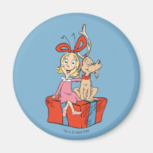 Cindy Lou Who en Max op een cadeau Magneet