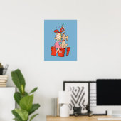 Cindy Lou Who en Max op een cadeau Poster (Thuiskantoor)