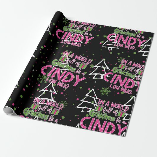 Cindy Lou Who Wrapping Paper Cadeaupapier (Uitgerold)