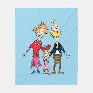 Cindy Lou Who's familieportret Fleece Deken