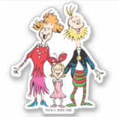Cindy Lou Who's familieportret Sticker (Voorkant)