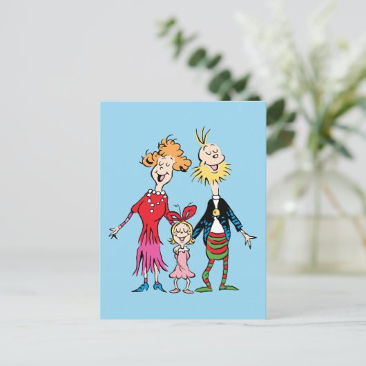 Cindy Lou Who's Family Portrait Briefkaart (Staand voorkant)