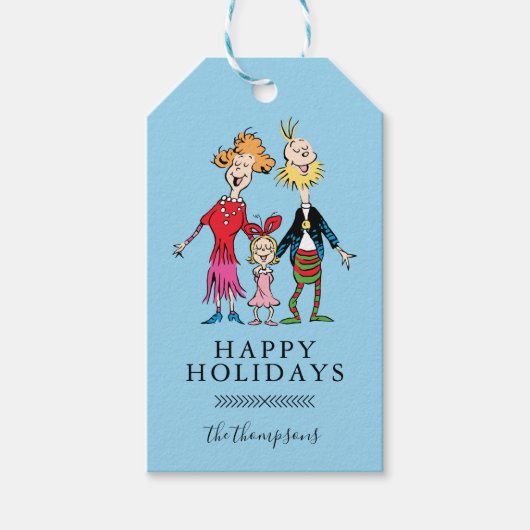 Cindy Lou Who's Family Portrait Cadeaulabel (Voorkant)