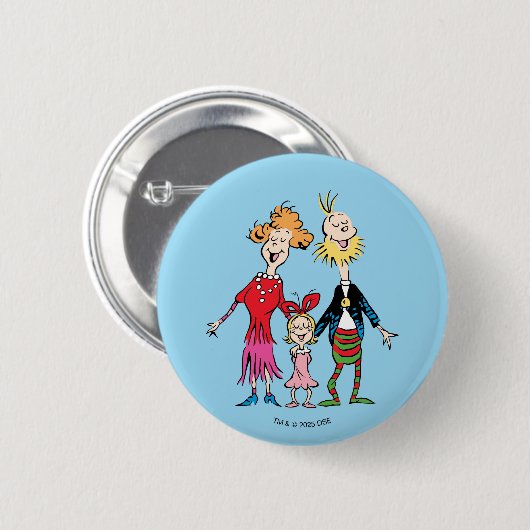 Cindy Lou Who's Family Portrait Ronde Button 5,7 Cm (Voorkant /achterkant)