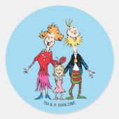Cindy Lou Who's Family Portrait Ronde Sticker (Voorkant)