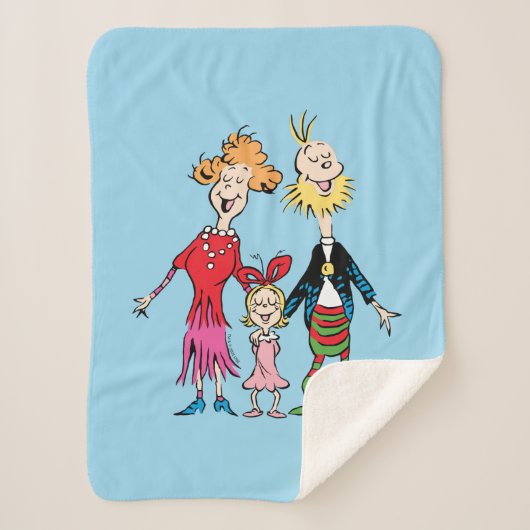 Cindy Lou Who's Family Portrait Sherpa Deken (Voorkant)