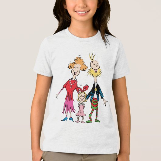 Cindy Lou Who's Family Portrait Tri-Blend Shirt (Voorkant)