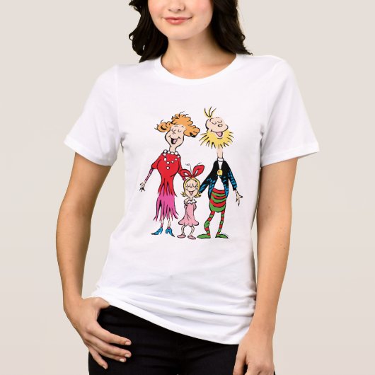 Cindy Lou Who's Family Portrait Tri-Blend Shirt (Voorkant)