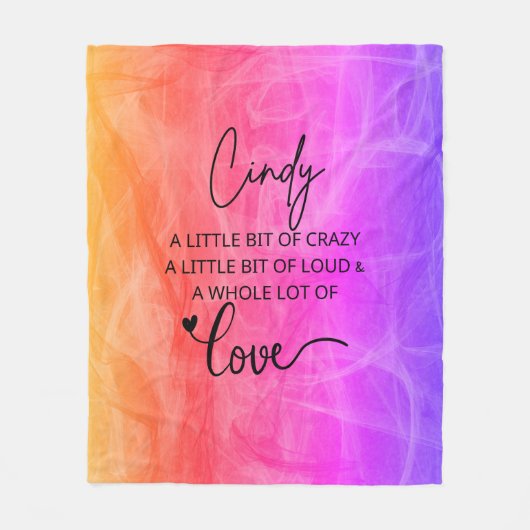 Cindy Love Fleece Deken (Voorkant)