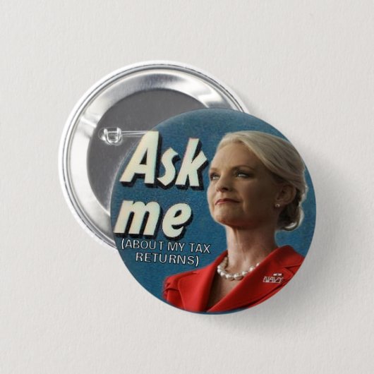 Cindy McCain Vraag me Button (Voorkant /achterkant)