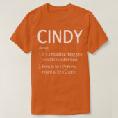 Cindy Naam Gift 27 T-shirt (Design voorkant)