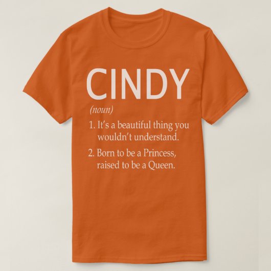 Cindy Naam Gift 27 T-shirt (Design voorkant)
