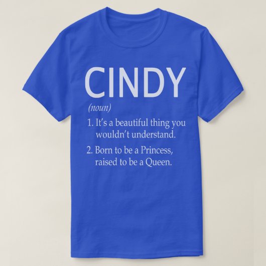 Cindy Name Gift T-shirt (Design voorkant)