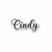 Cindy Name - Handgeschreven kalligrafie Sticker (Voorkant)