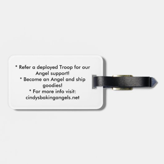 Cindy's Baking Angels Bagagelabel! Bagagelabel (Achterkant horizontaal)