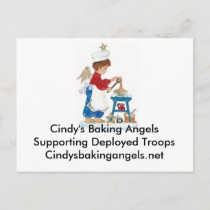 Cindy's Baking Angels Briefkaart voor de troepenma