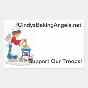 Cindy's Baking Angels Goodie Box Stickers! Rechthoekige Sticker