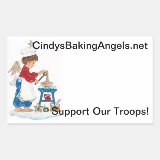Cindy's Baking Angels Goodie Box Stickers! Rechthoekige Sticker (Voorkant)