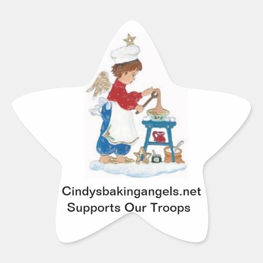 Cindy's Baking Angels Goodie Box Stickers! Ster Sticker (Voorkant)