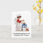 Cindy's Baking Angels Note Kaart (Gele Bloem)