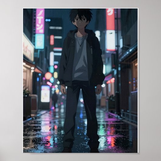 Cine-anime Neon Stad Poster  (Voorkant)