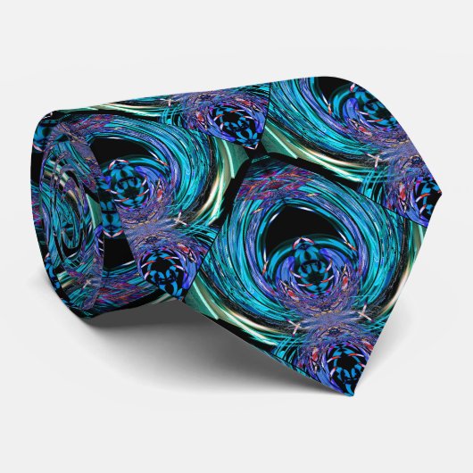 Cine Blue Vortex Stropdas (Opgerold)