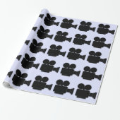 CINE CAMERA ICON PATTERN CADEAUPAPIER (Uitgerold)
