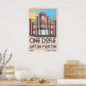 Cine Doré Madrid Poster Grafisch Bioscoopgevel, Ro (Keuken)