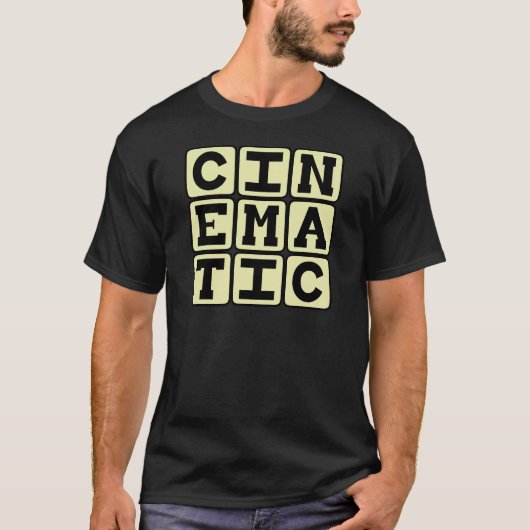 Cineastisch, als een film t-shirt (Voorkant)