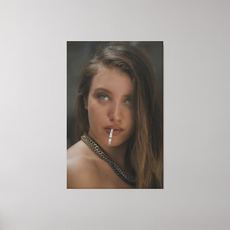 Cineastisch Portretposter met Randje - Sfeervolle Canvas Afdruk