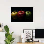 Cineastische Appels Hyperrealistische Macro Stille Poster (Thuiskantoor)