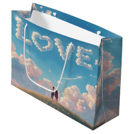 Cineastische "Liefde" in de lucht en zonsondergang Groot Cadeauzakje