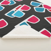 Cinema, 3d glazen patroon, naadloos. sherpa deken (3/4)