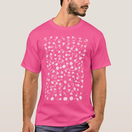 Cinema Cinema White Pattern T-shirt (Voorkant)